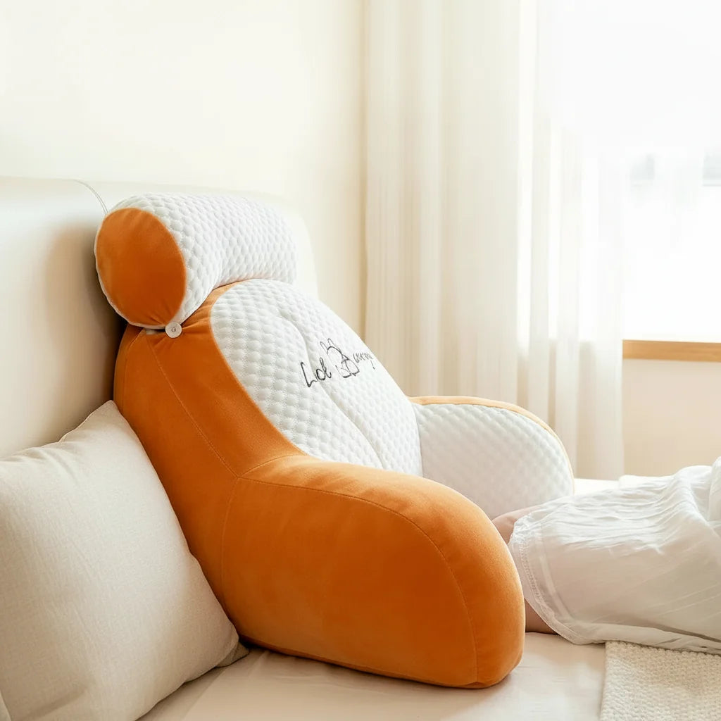 Ergonomic Reading Pillow for Adults with Cooling Cover & Back Support