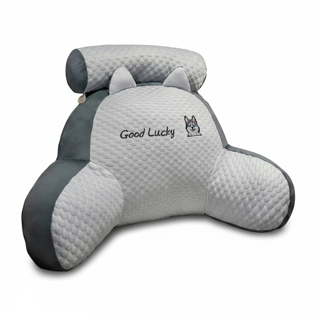 Ergonomic Reading Pillow for Adults with Cooling Cover & Back Support
