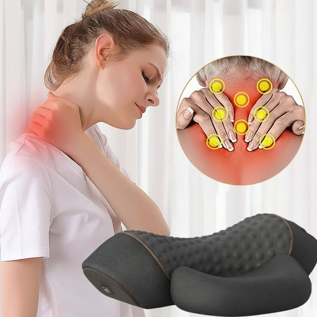 Heated Cervical Neck Massager Pillow – Carevitly Neck Support