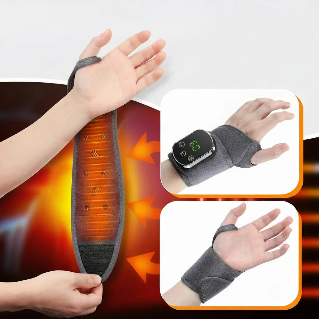 Electric Heated Wrist Brace with Gentle Vibration – Adjustable Comfort Wear