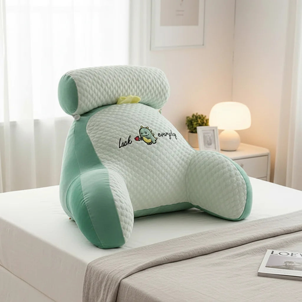 Ergonomic Reading Pillow for Adults with Cooling Cover & Back Support