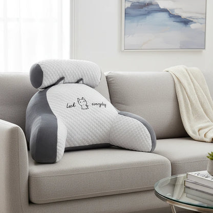 Ergonomic Reading Pillow for Adults with Cooling Cover & Back Support
